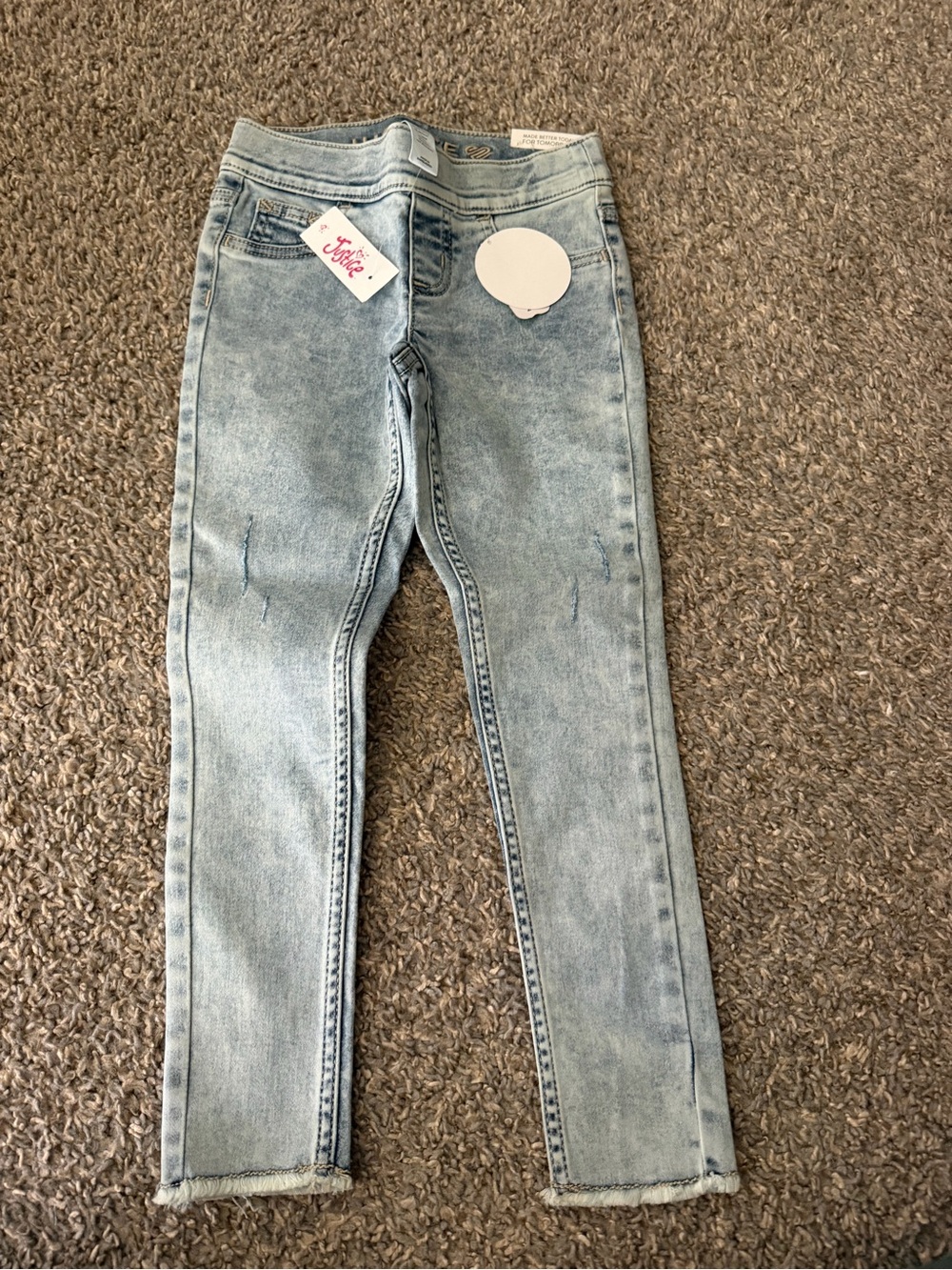 Justice Light Wash Skinny legging in Faded Blue